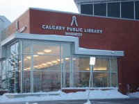 Store front for Calgary Public Library
