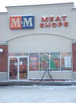 Store front for M & M Meatshops