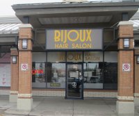Store front for Bijoux Hair Salon