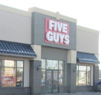 Store front for Five Guys